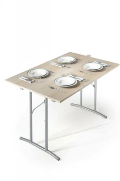 Tavolo pieghevole Aliena, 125x75h80 cm, Rovere e Grigio<Dmora Hot