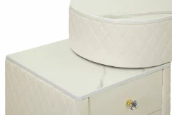 Toeletta Guidobono, 120x40 h75 cm, Bianco e Oro<Dmora Online