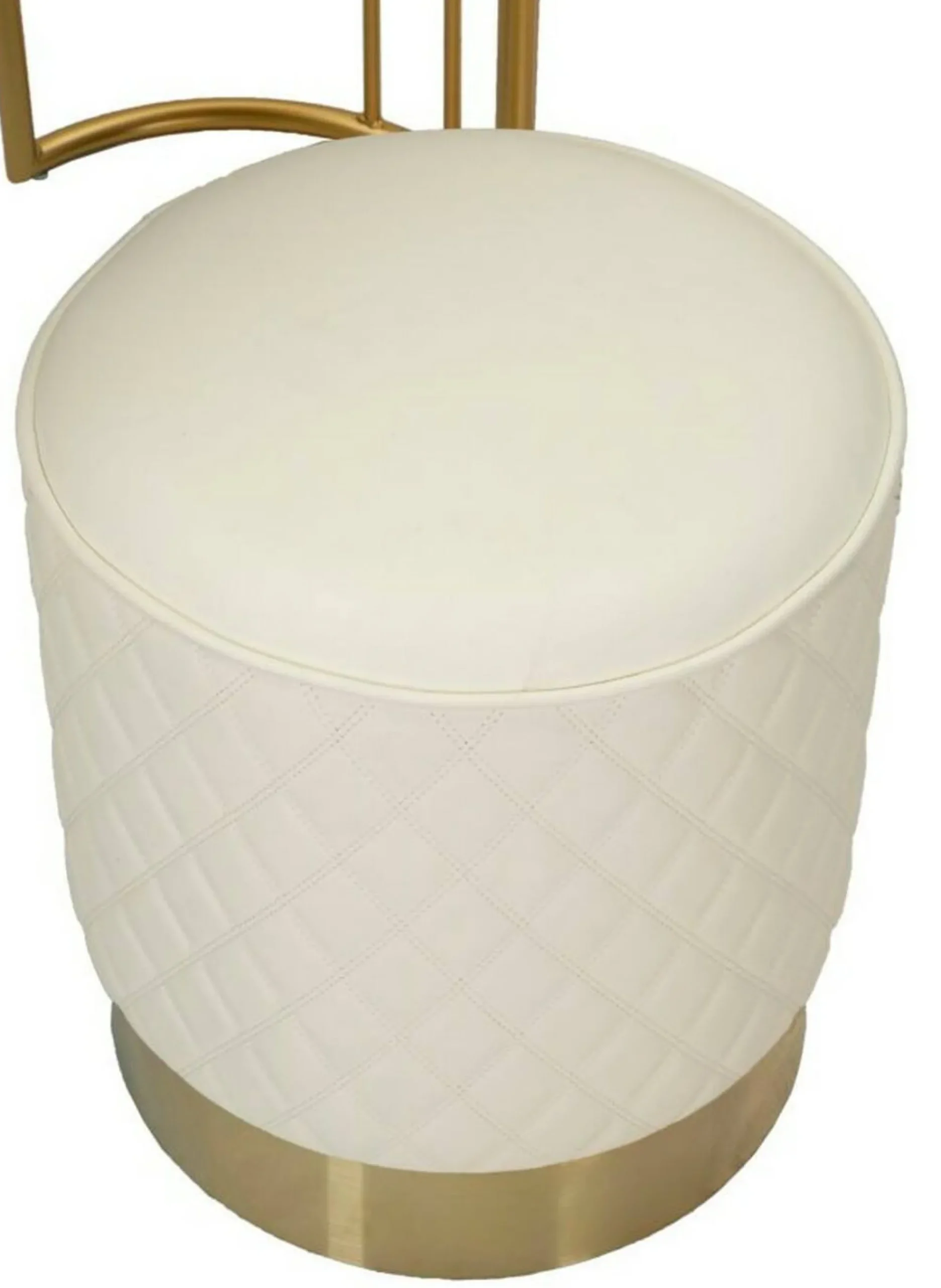 Toeletta Guidobono, 120x40 h75 cm, Bianco e Oro<Dmora Online