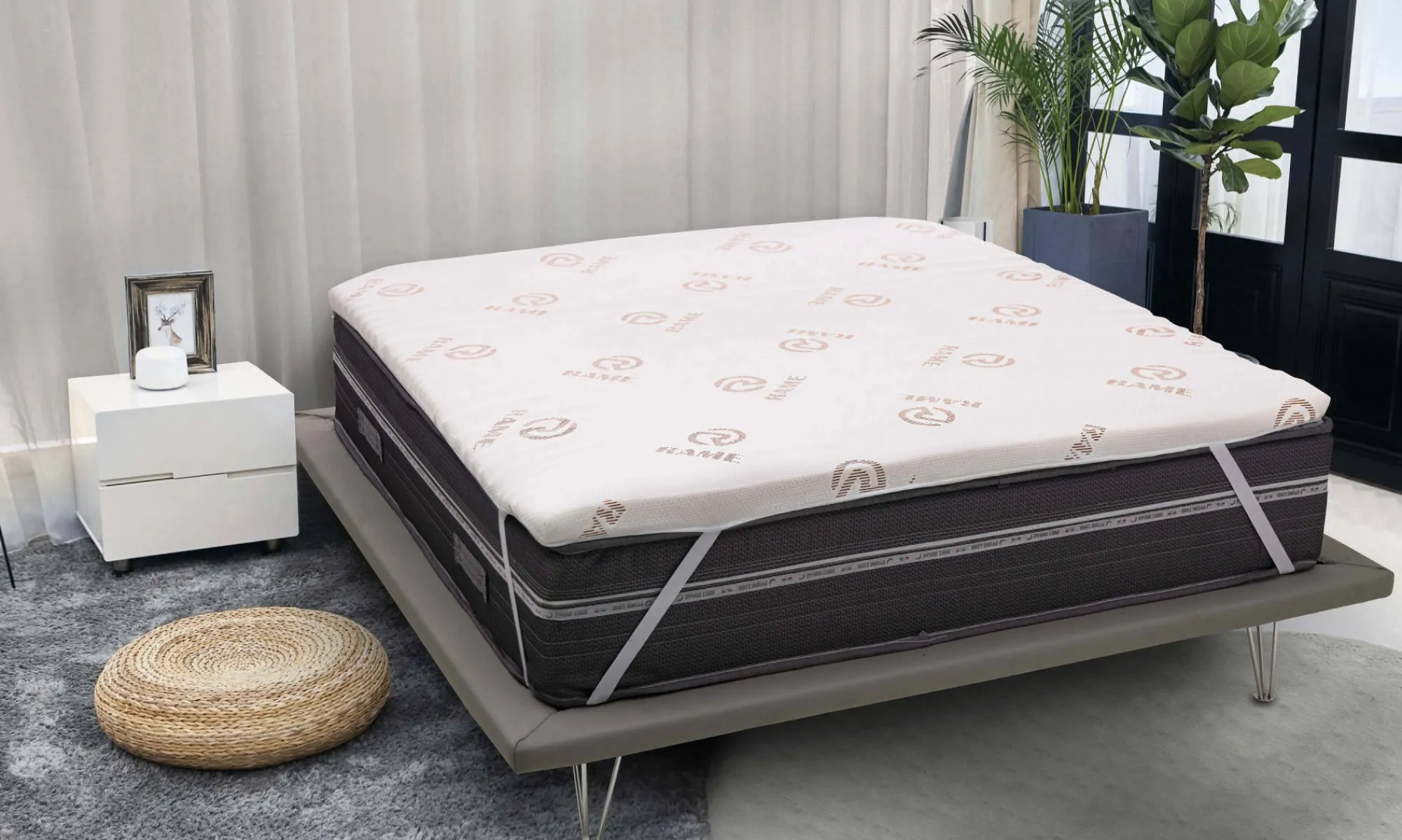 Topper matrimoniale Afella, Anti acaro e Anallergico, Cm 160x200h5<Dmora New