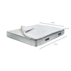 Topper matrimoniale Alcatron, 100% Made in Italy, 140x190xh5 cm<Dmora Discount