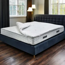 Topper piazza e mezza Elvia, 100% Made in Italy, 120x190h5 cm<Dmora Discount