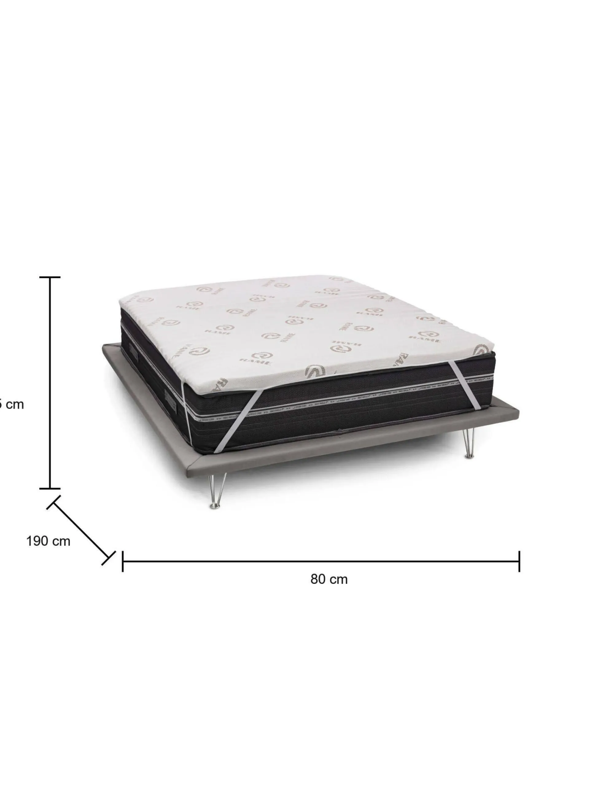 Topper singolo Ando, Anti acaro e Anallergico, Cm 80x190h5<Dmora Store