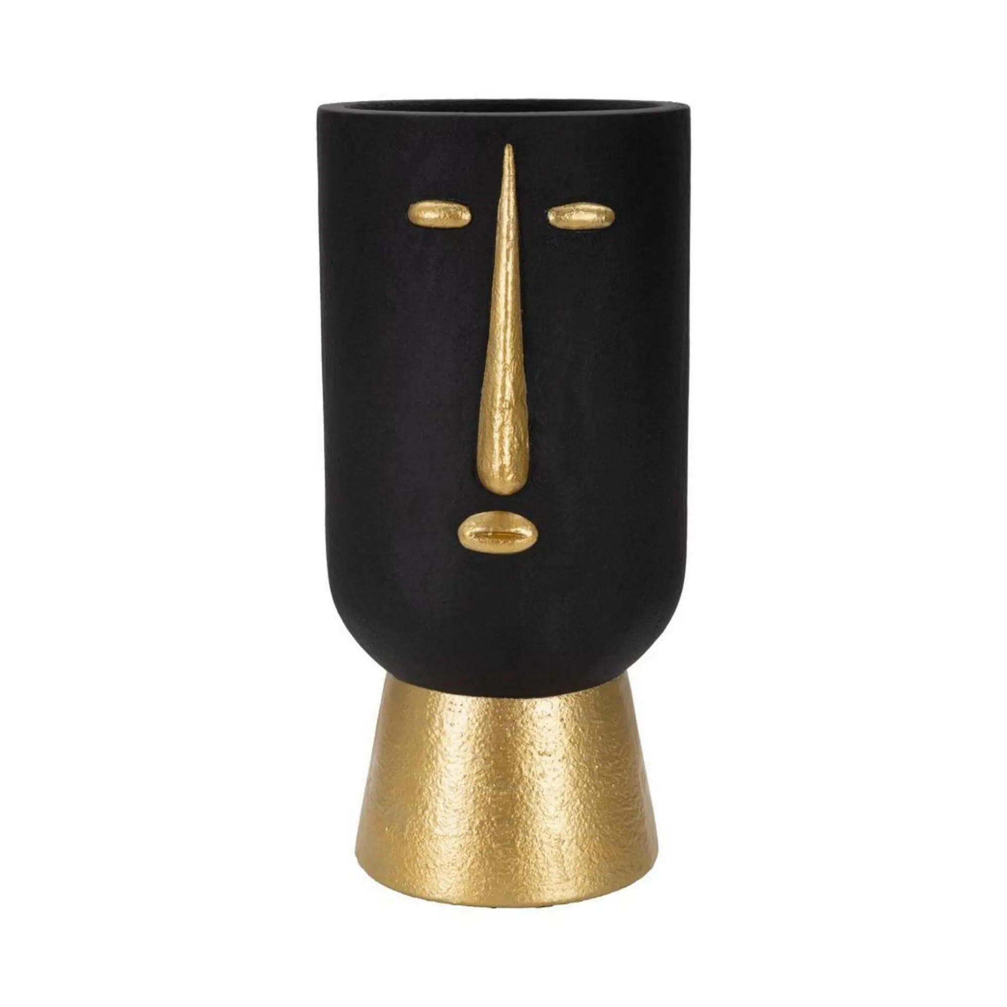 Vaso Hamilton, Nero e Oro, 21x21 h45 cm<Dmora Discount
