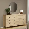 Vetrina Barbata, 40x99 h189 cm, Nero e Quercia<Dmora Outlet