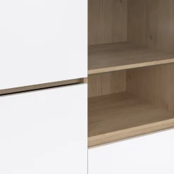 Vetrina Reykjavik, 48x100 h170 cm, Rovere e Bianco<Dmora Cheap