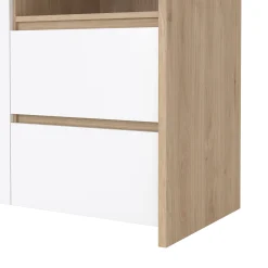 Vetrina Reykjavik, 48x100 h170 cm, Rovere e Bianco<Dmora Cheap