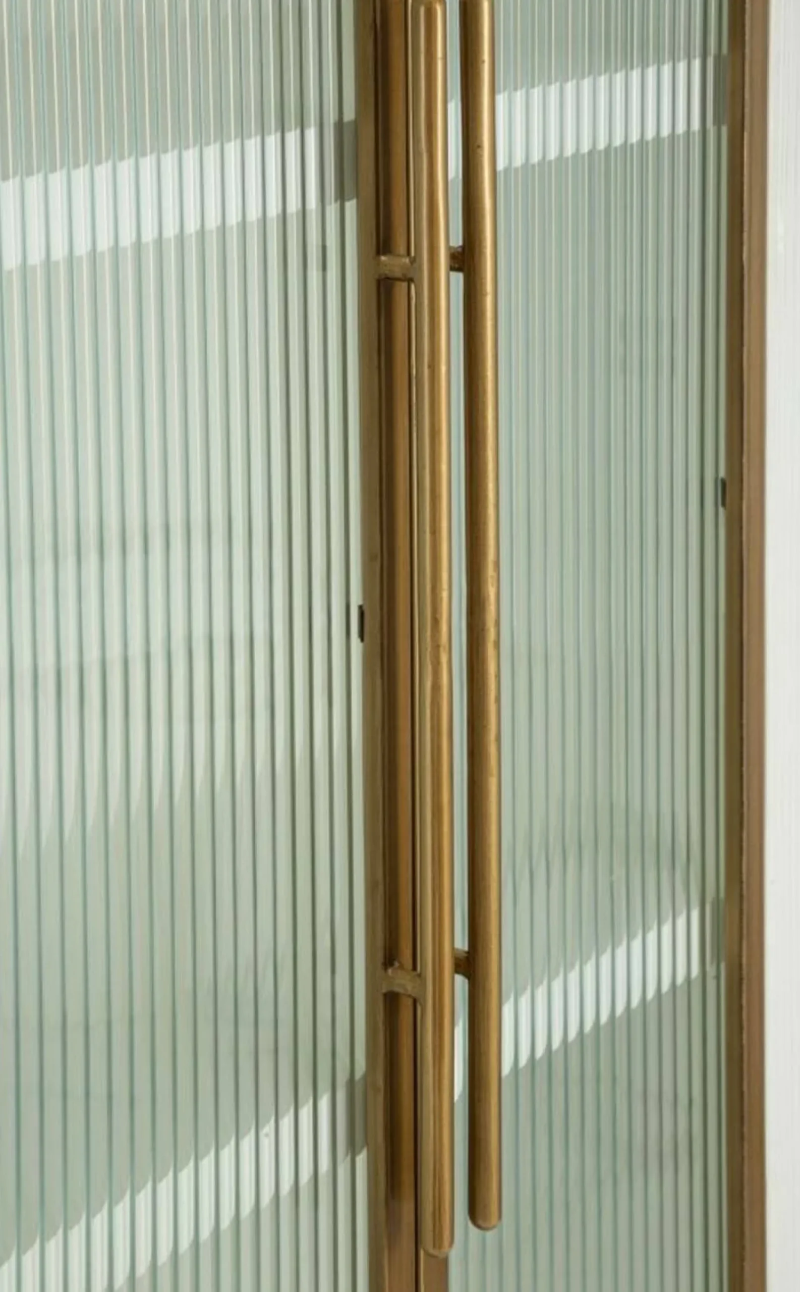 Vetrina Sable, 85x40 h160 cm, Bianco e Marrone<Dmora New